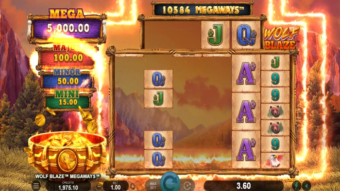 Wolf Blaze Megaways Pokie screenshot 4