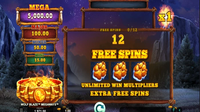 Wolf Blaze Megaways Pokie screenshot 3