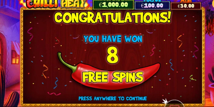 Chilli Heat pokie screenshot 3