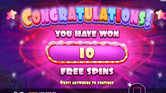 Sugar rush pokie screenshot